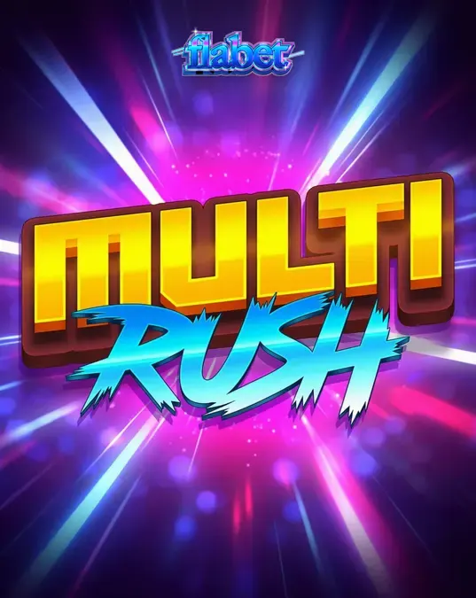 Interface vibrante e neon do slot Multi Rush com símbolos de frutas